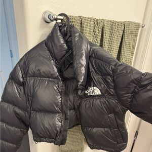 North face cropped puffer